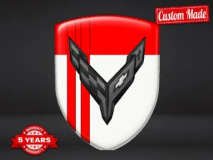 Corvette Etiqueta Impermeable Resistente Deporte Personalizable